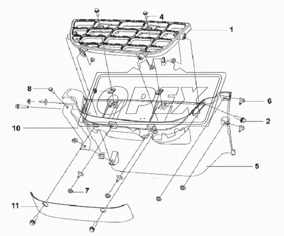 Right Footrest Subassembly - Cab