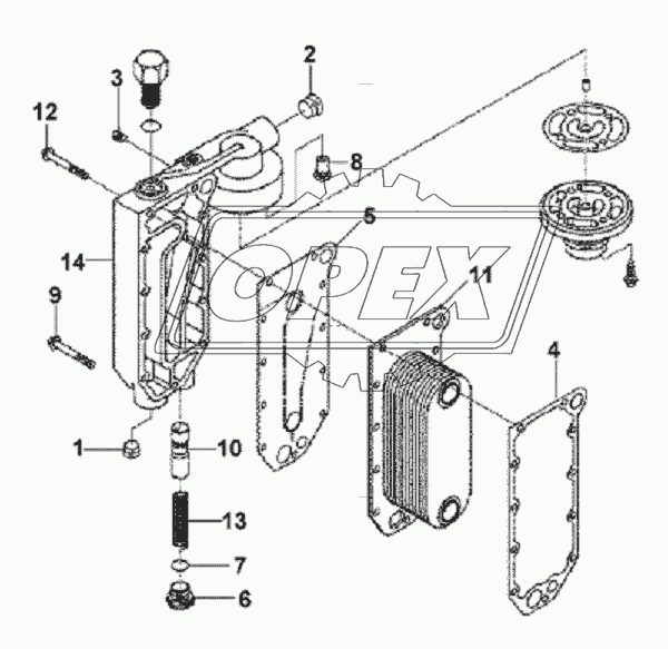 Engine Oil Cooler Subassembly