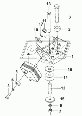 Engine Rear Suspension Subassembly-Engine