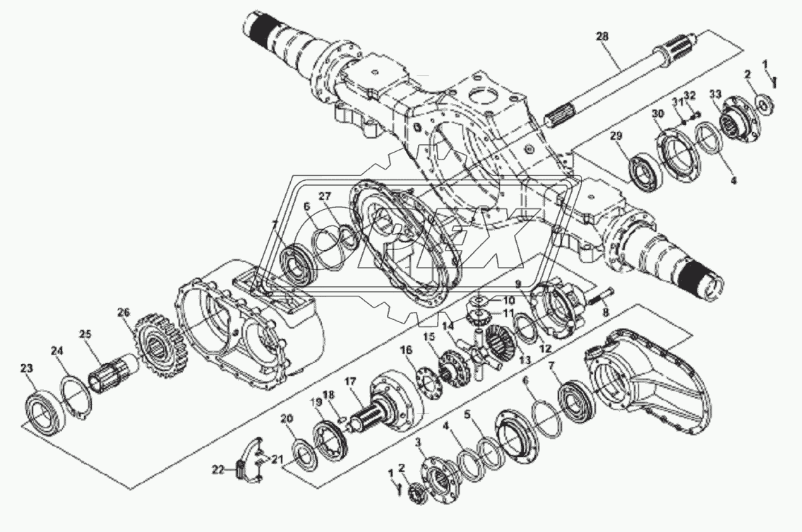 DH7131-10 Межосевой дифференциал