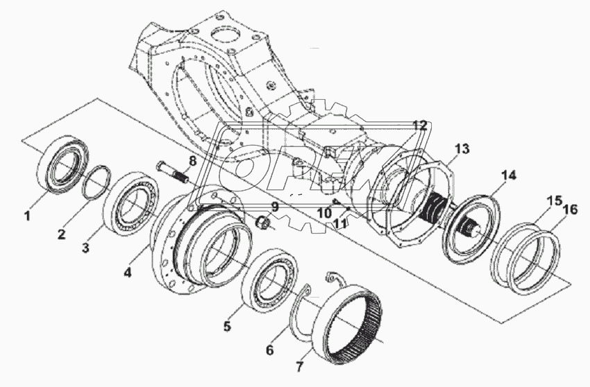 DH7131-13 Ступица колеса среднего моста
