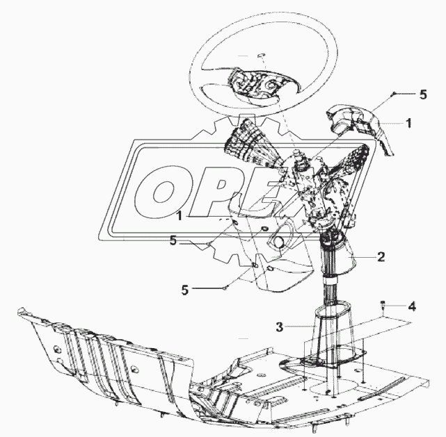 5104B-C0100 Облицовка рулевой колонки