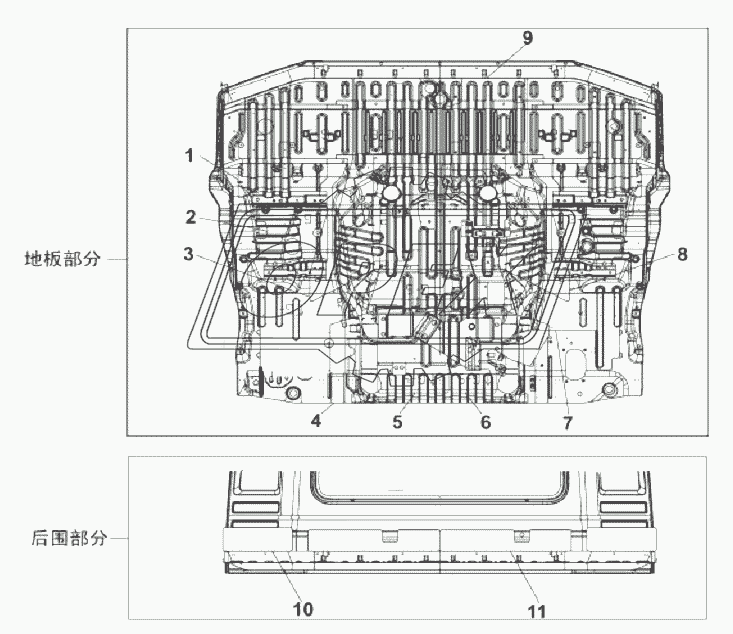 5111B-C0100 Противовибрационная накладка пола