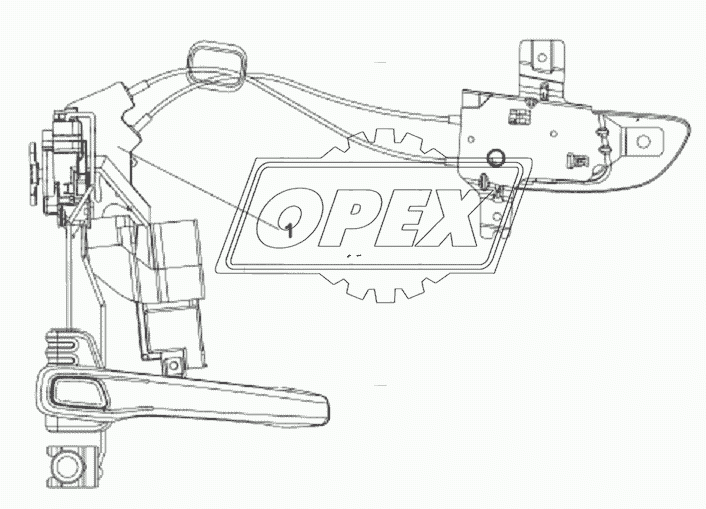6105B-C0100 Замок правой двери