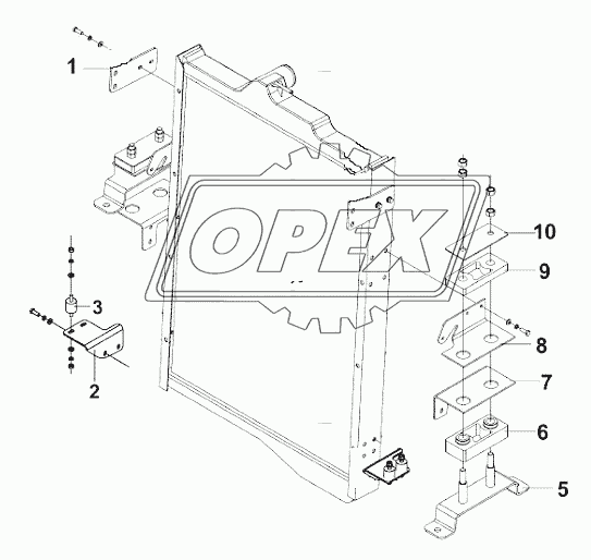1302A-T0500 Крепление радиатора системы охлаждения