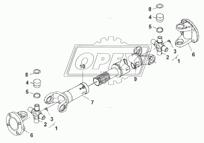 2201ZB8A-110 Карданный вал заднего моста