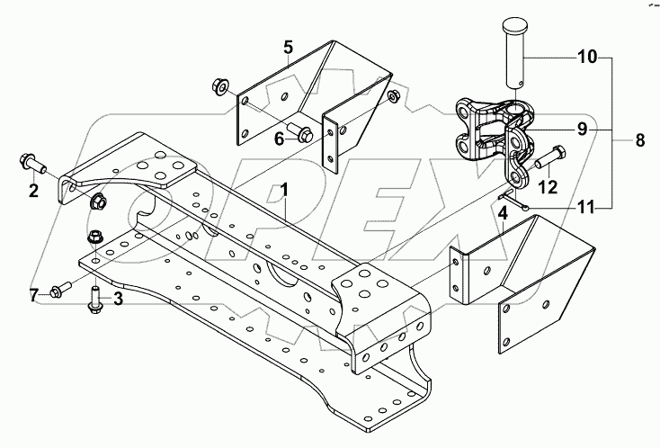 2801Q-K21R0 Комплект поперечины - задний