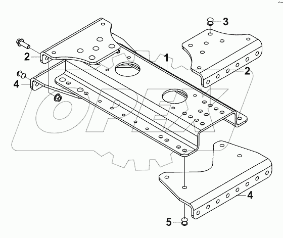 2831A-K21R0 Комплект поперечины рама пассажирского