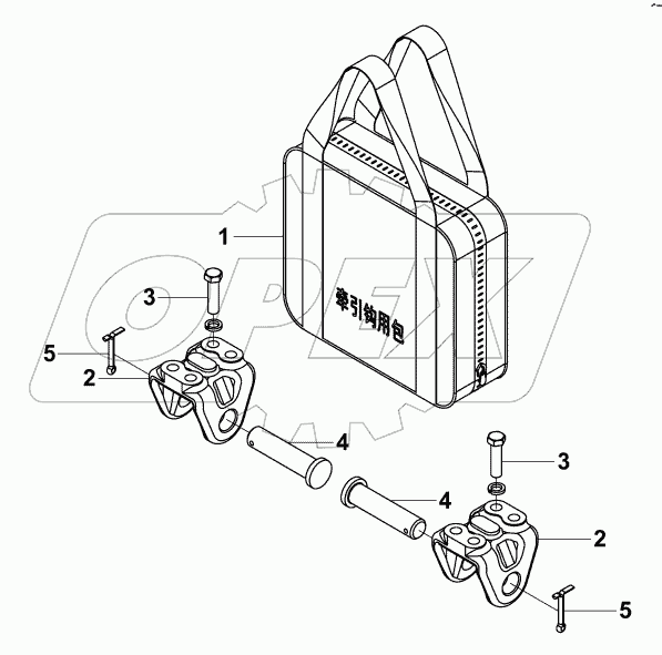 2806A-K21R1 Передний буксирный крюк