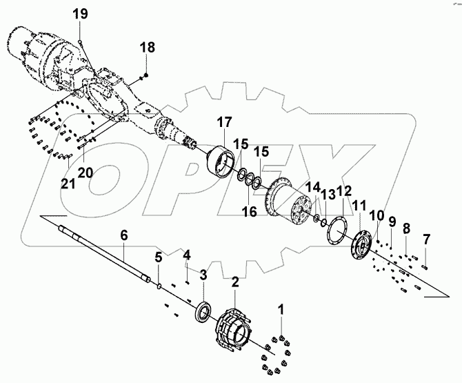 2400010-K20R4-01 Монтажный заднего моста