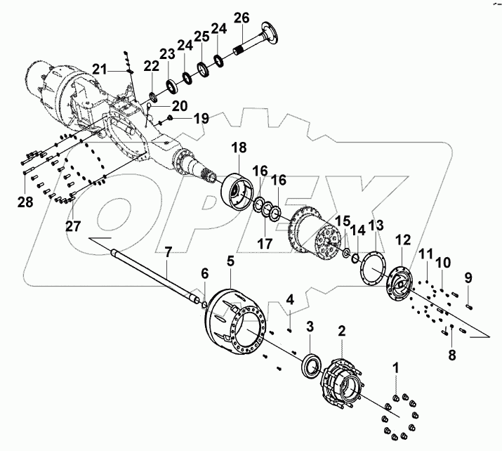 2500010-K20R1-01 Монтажный блок среднего моста