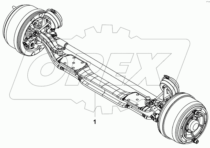 11878700 Передний вал в сборе