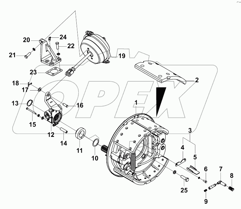 3501A-K20R1 Комплект переднего левого тормоза