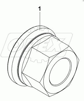 3104B4-ZB3 Компонент задней колёсной гайки