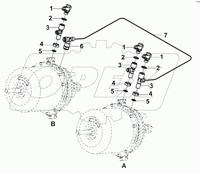 3506D-K21R0 Тормозной трубопровод заднего моста