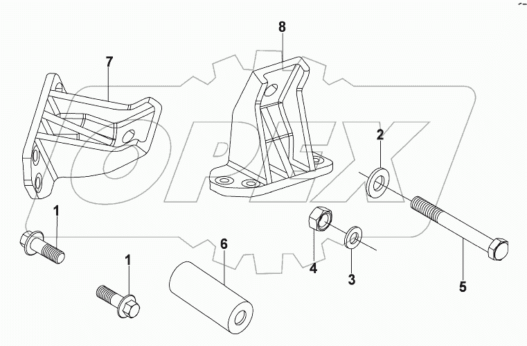 EM9331 Группа опоры передней подвески двигателя