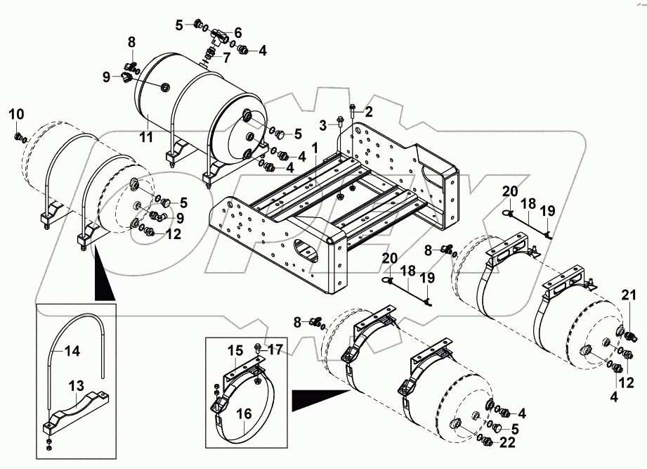 3513G-K21R0 Передний и задний ресиверы