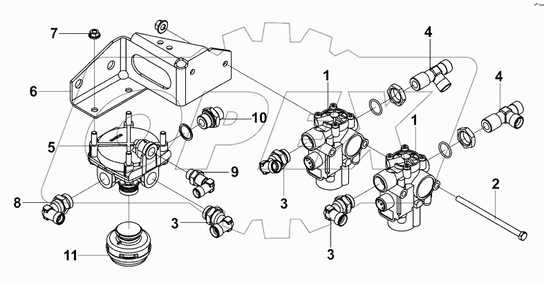 3550B-K21R0 Антиблокировочное оборудование ABS заднее