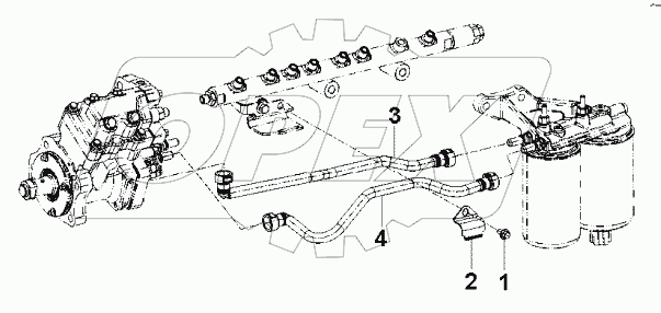 FF90511 Соединительный трубопровод топливного фильтра