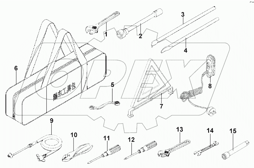 3919B-K2000 Возимый комплект инструментов