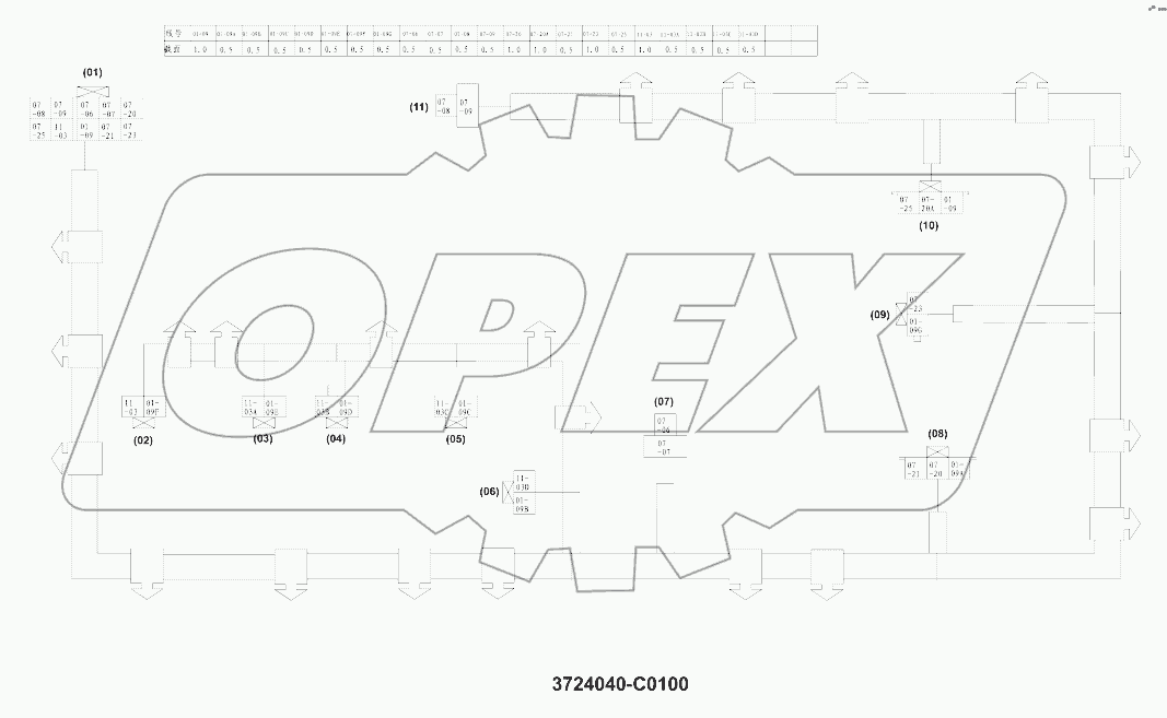 3724K-C0100 Потолочный жгут проводов