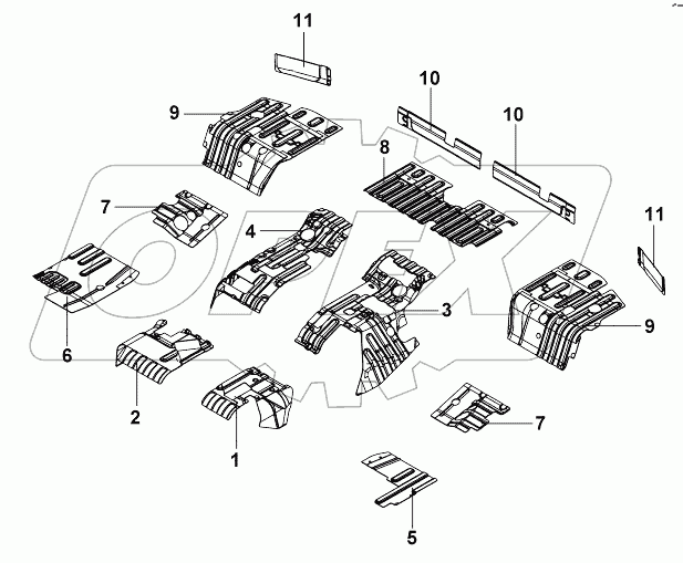 5111B-C0100 Блок гасителя удара пола