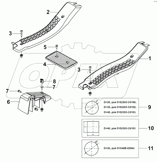5102B-C0101 Декоративные элементы пола