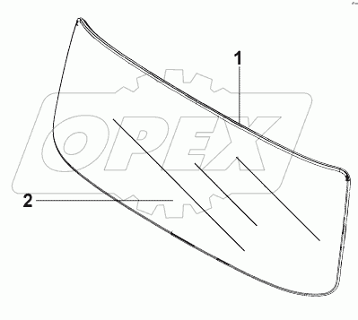 5206A-C0101 Лобовое стекло с уплотнителем