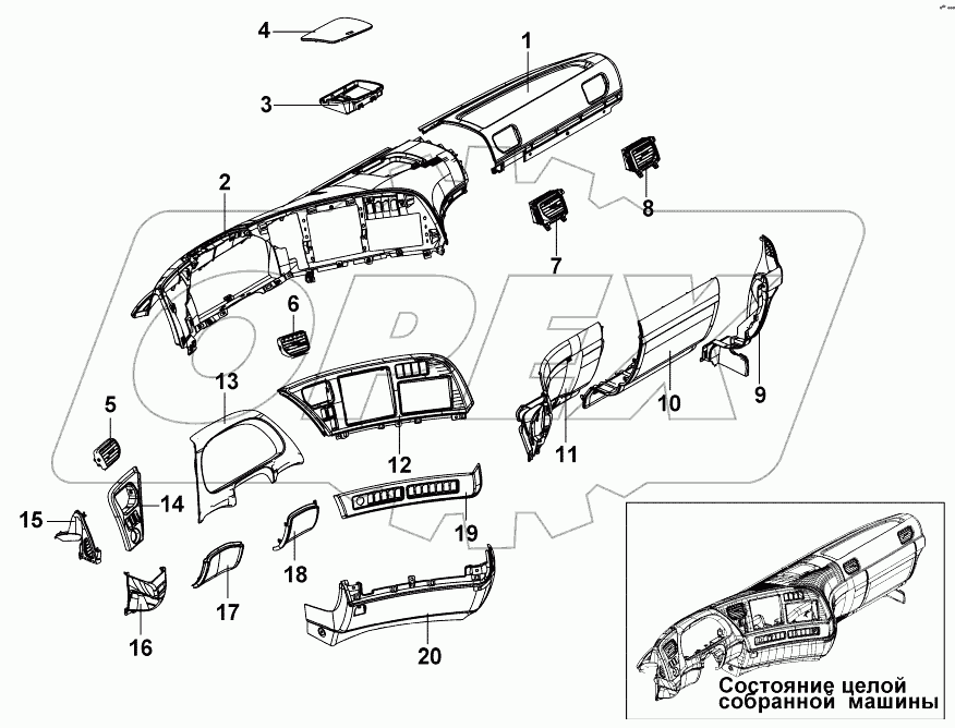 5305B-C0100 Приборная панель