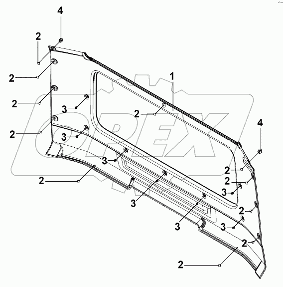 5602A-C0100 Внутренние декоративные элементы задка