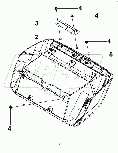5704A-C0103 Группа бардачков верхней крышки