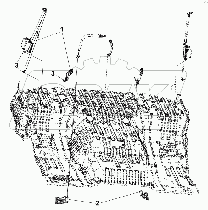 5810A-C0103 Комплект ременя безопасности сиденье водителя