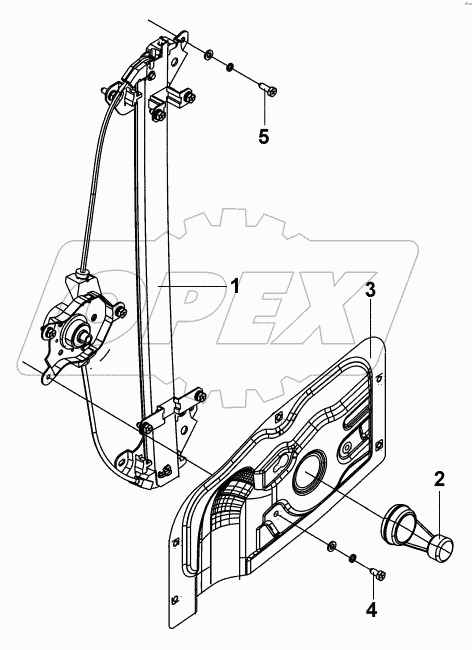 6104B-C0100 Стеклоподъемник правой двери