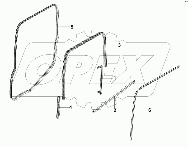 6107A-C0100 Уплотнитель левой двери