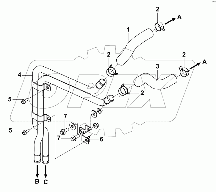 8101B-C0100 Трубопроводы отопителя