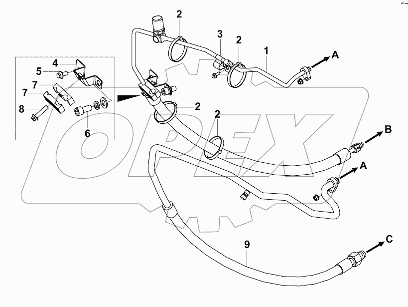 8108D-C0112 Агрегат трубопровода кондиционера - кабина водителя