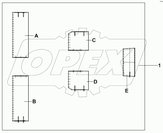 8205A-C0100 Блок занавески