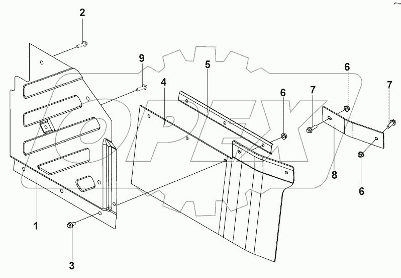 8403C-C0101 Передний левый брызговик