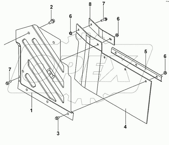 8403D-C0101 Передний правый брызговик