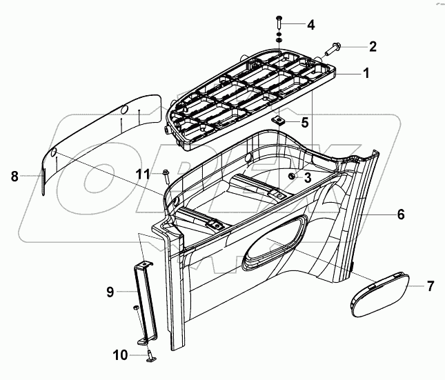 8405A-C0102 Левый педаль - кабина водителя