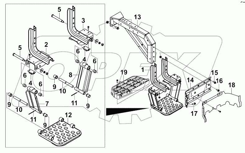 8405C-C0108 Левая подножка автомобиля