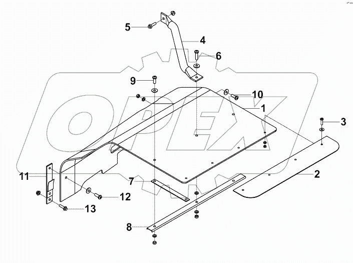 8403L-K50R0 Блок левой звукоизоляционной плиты