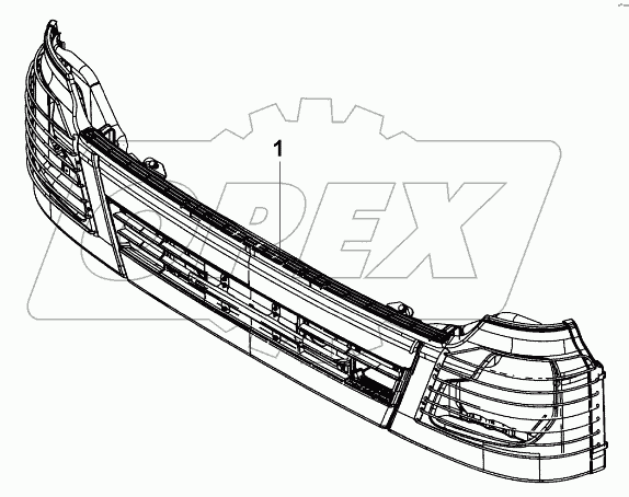 11880600 Технологический блок бампера