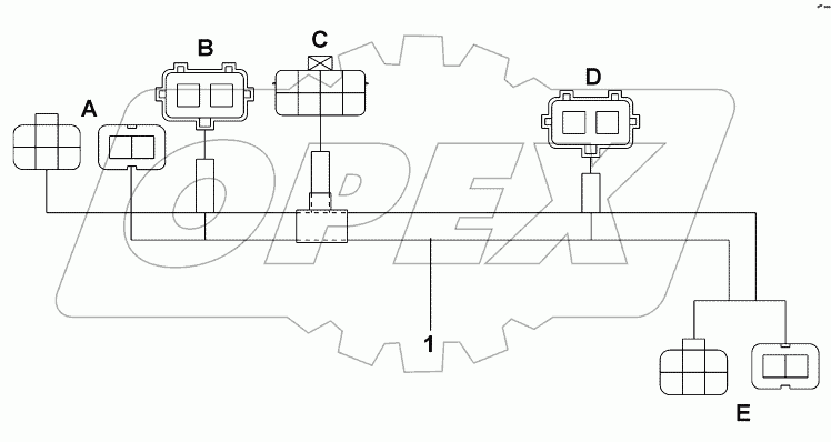 3724N-C0100 Группа пучков проводов бампера