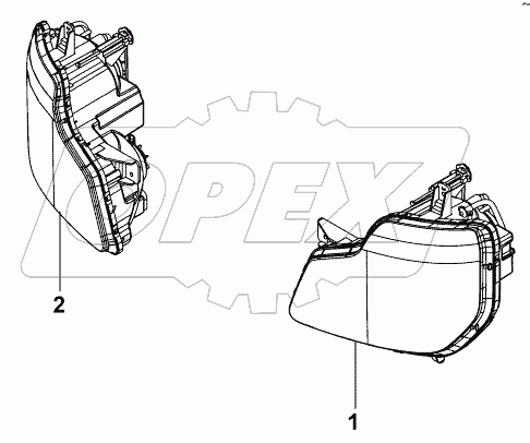 3772A-C0100 Комплект передней комбинированной фары