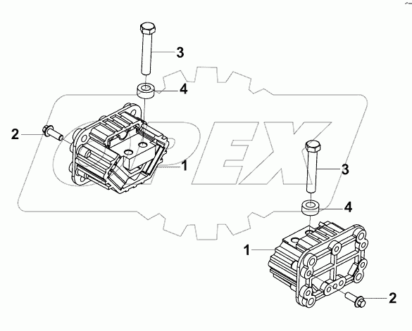 1001C-K22R0 Задняя подвеска двигателя автомобиля