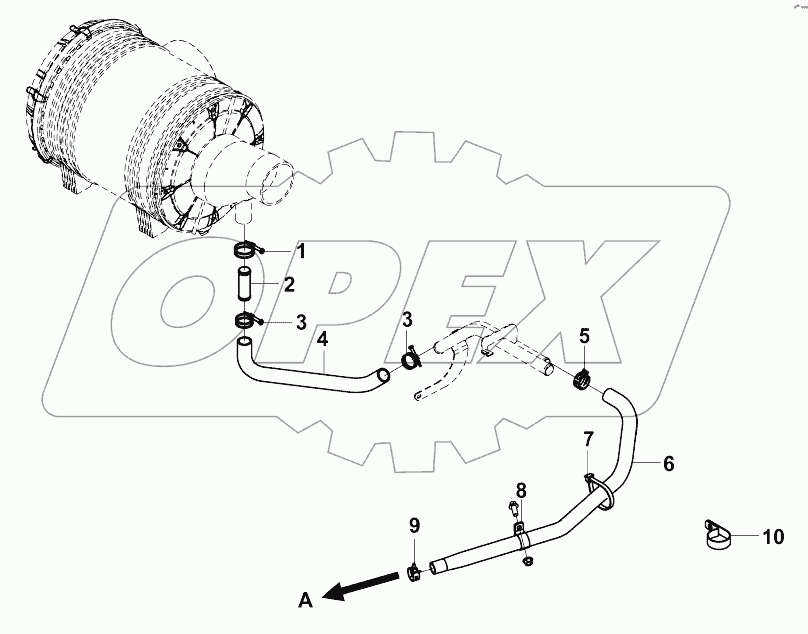 1109L-K20K0 Впускная труба воздушного компрессора