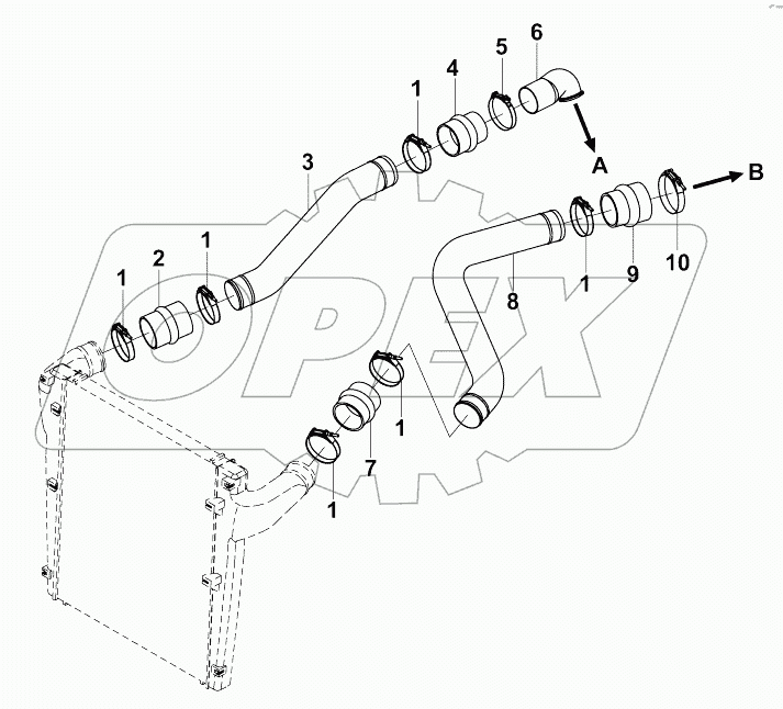1119B-T12H0 Трубопровод промежуточного охладителя