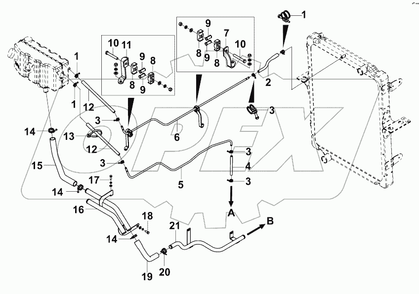1311C-T12H0 Блок циркуляционного трубопровода для дегазации