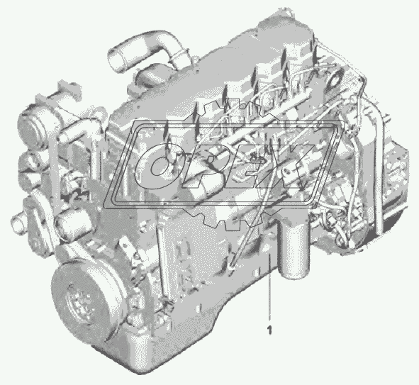 ISLe340 40 Engine assembly (with air conditioning)